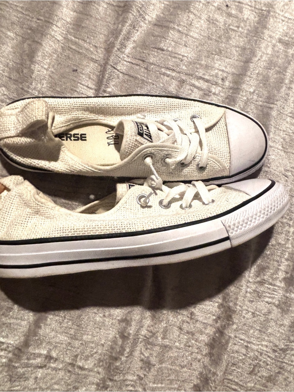 Converse Chuck Taylor All Star Shoreline Slip White Low Top Canvas Sneakers Sz 9